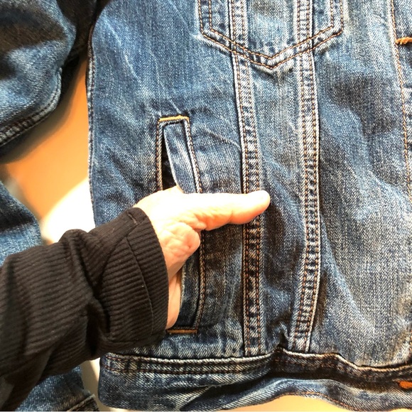 American Eagle Outfitters Denim Jean Jacket Cozy Sherpa Fleece Lining, Women’s M - Picture 6 of 16